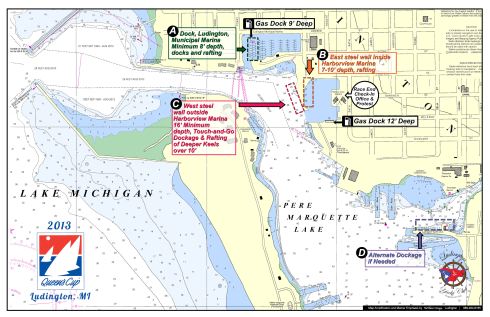 Queen's Cup Docking Locations